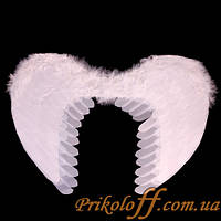 Крылья Ангела, белые тканевые перья 60*45 см