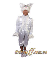 Дитячий костюм "Білий Кошеня", блиск