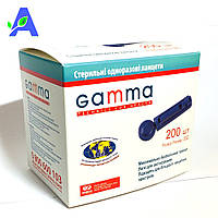Ланцети Gamma 200 штук в упаковці голка 30G