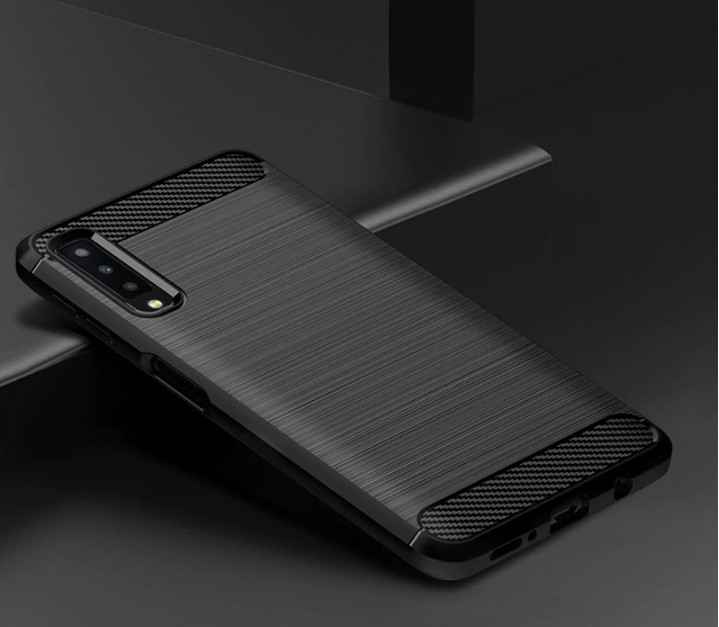 Чохол Carbon для Samsung A7 2018 чорний