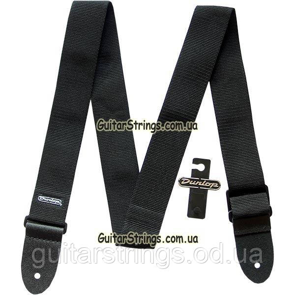 Ремінь гітарний Dunlop D07-01BK Guitar Poly Strap Black