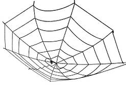 Прикраса на стелю "Грімна Павутина", чорна та салатова