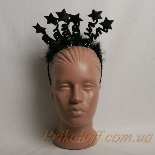 Купить Рожки "Спиралька со звездочкой", черная, цена 65 ₴ — Prom.ua (ID ...