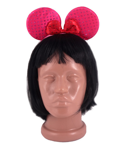 Обруч "Мінні Маус", малиновий, фото 1