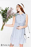Сукня-сорочка для вагітних і годування BELINA SF-29.113, синя в смужку розмір 46, фото 5