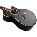 Набір акустична гітара Bandes AG-851C BK 39 + стійка + медіатори, фото 3