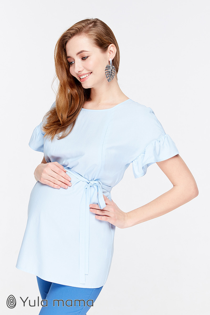 Блузка для вагітних і годуючих мам MARION BL-29.031, блакитна