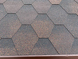 Бітумна черепиця 3 м2. Акваізол Мозаїка. Коричневий Мікс