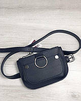 Жіноча сумка на пояс Кеті синього кольору