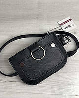 Жіноча сумка на пояс Кеті чорного кольору