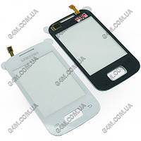 Тачскрин для Samsung S5300, S5302 Galaxy Pocket білий з клейкою стрічкою
