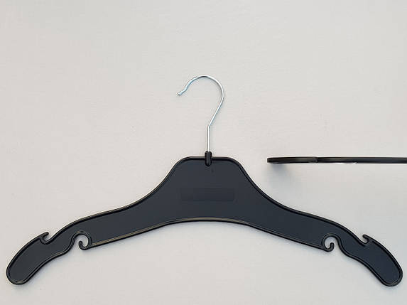 Плечики вешалки тремпеля V-VX42 черного цвета, длина 42,5 см, фото 2