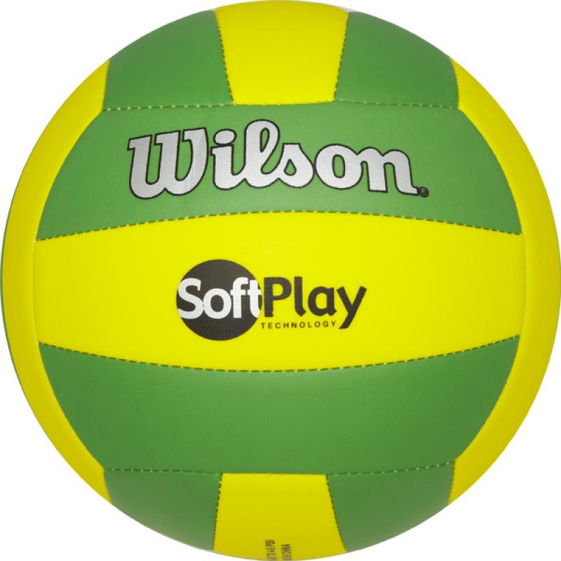 М'яч волейбольний Wilson Soft Play VolleyBall р. 5 (WTH3501XBGRYE) Green/Yelow