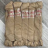 Носки женские капрон рулон, пучок с тормозами Иероглиф, 23-25 размер, бежевые №8, 02678