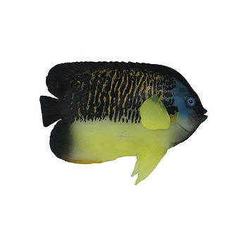 Декор для акваріума флуоресцентна рибка Imperator angelfish black 9,5 см