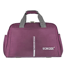 Дорожня сумка поліестр TONGSHENG 56x37x25 бордова ксТС611бор, фото 2