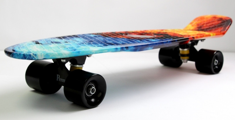 Penny Board Nickel 27" "Fire and Ice". Матові колеса