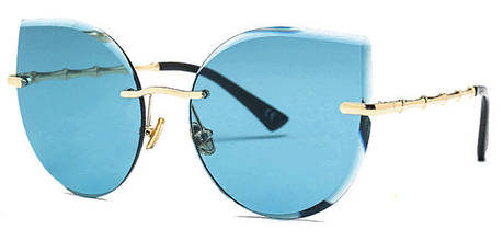 Сонцезахисні окуляри жіночі синій колір, sun glasses, фото 2