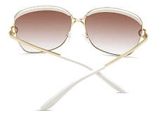 Сонцезахисні окуляри жіночі з білим обідком, sun glasses, фото 2