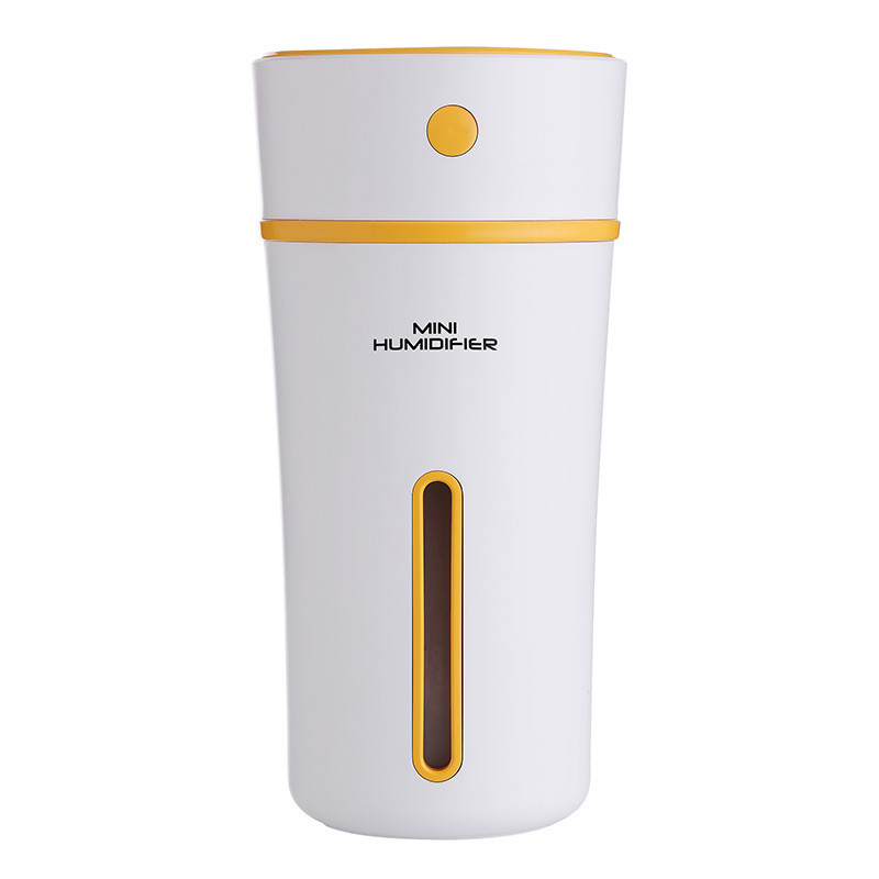 Міні Зволожувач повітря Mini Humidifier (білий; вставки - жовті)