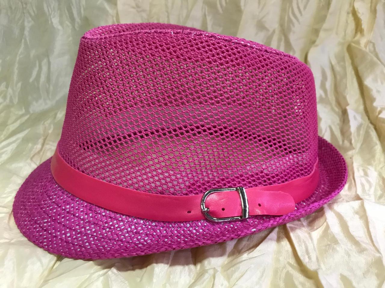 Малинова дитячий капелюх сітка поля соломка для дівчинки розмір 52 54