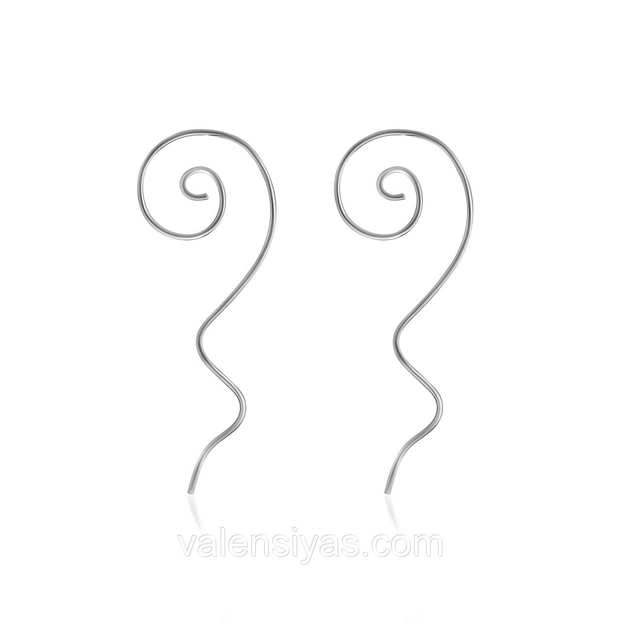 Срібні оригінальні сережки "Геометрія" С2/2007