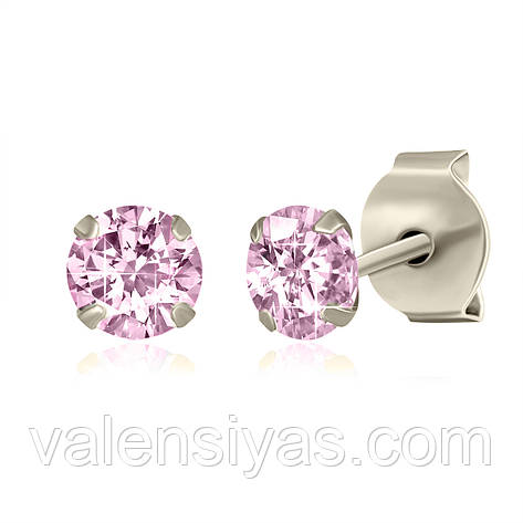 Сережки-пусети срібні з фіанітом С2ФА/603, фото 1