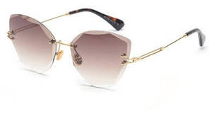 Сонцезахисні окуляри жіночі коричневий колір, sun glasses, фото 2