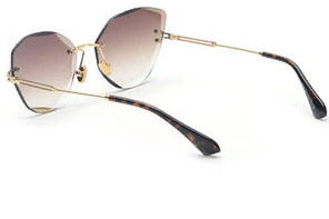Сонцезахисні окуляри жіночі коричневий колір, sun glasses, фото 2