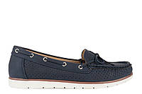 Мокасины туфли женские без каблука эко кожа синие 39 размер Inblu JR-1A