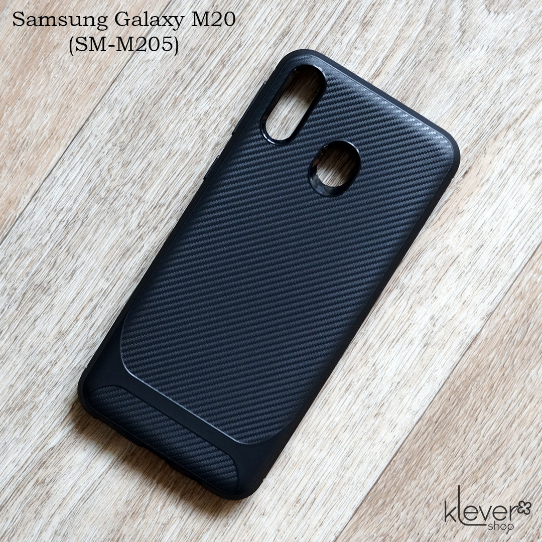 TPU чохол Carbon Line для Samsung Galaxy M20 (SM-M205) (чорний)
