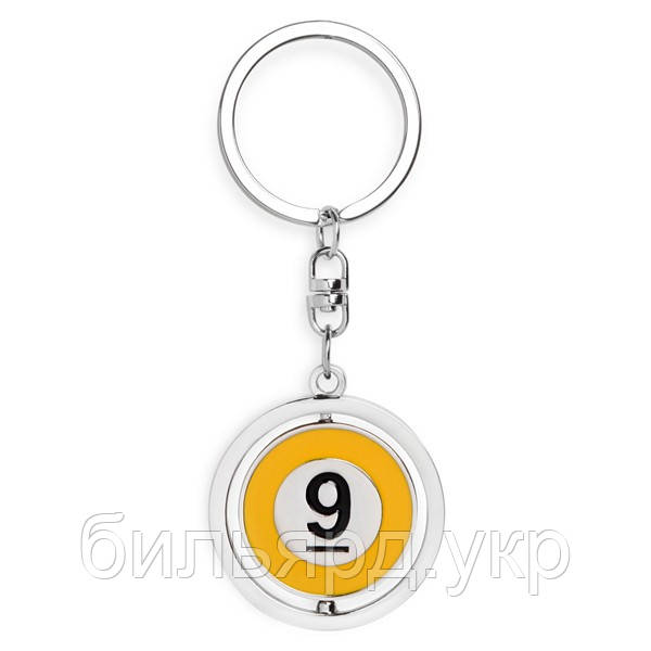 Брелок Куля No9 MT5002 на ланцюжку, металевий, фото 1