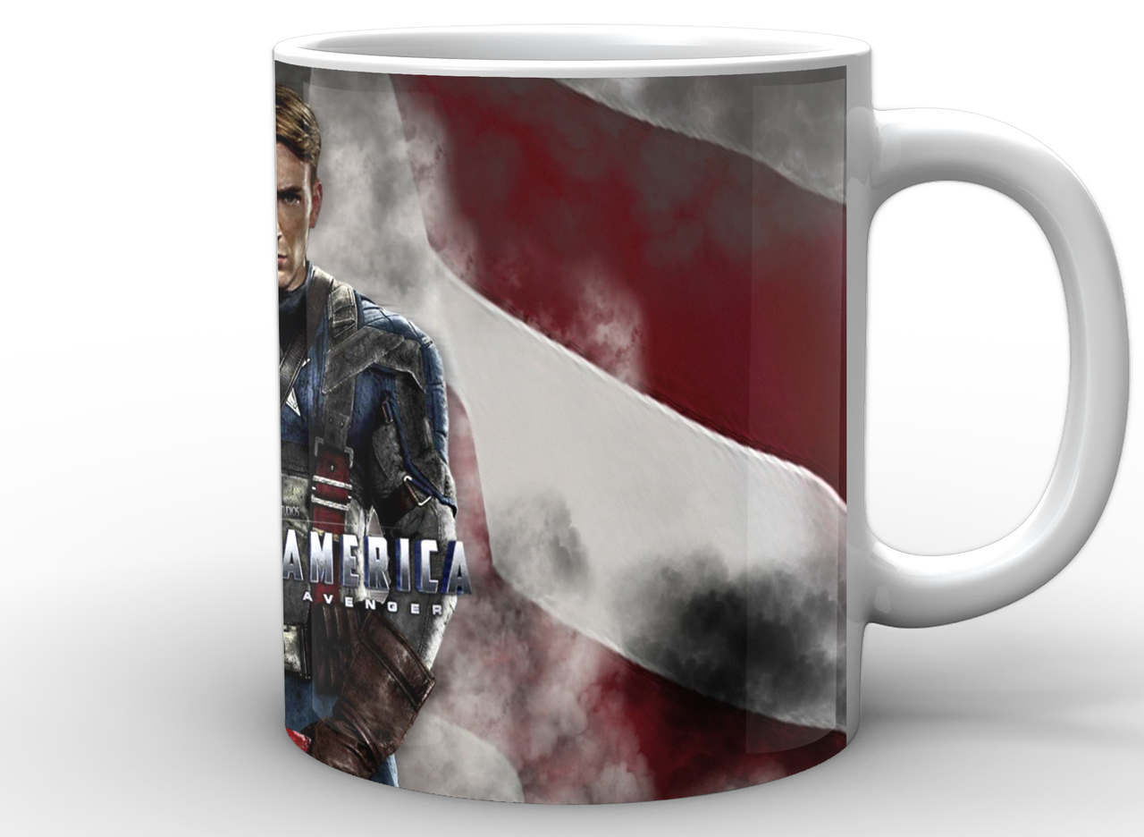 Кружка GeekLand Капітан Америка Captain America прапор у димці CA.02.012, фото 1
