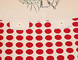 Сукня дівчинці біле в червоний горох, 128 см, 134 см, 140 см, Фламінго, фото 3