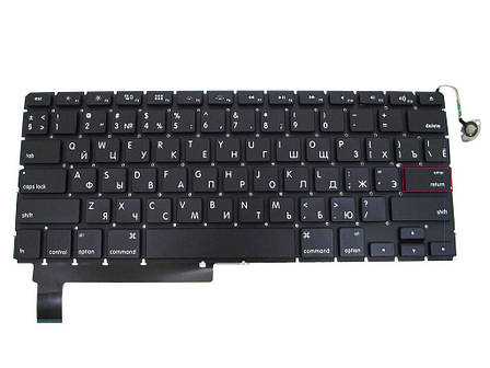 Клавіатура для ноутбука APPLE A1286 (гор ентер) підсвітка, фото 2