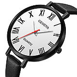 Жіночий наручний годинник Geneva з римським циферблатом і металевим ремінцем., фото 2