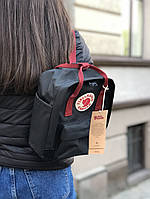 Рюкзак Fjallraven Kanken Mini "Black-Ox Red"