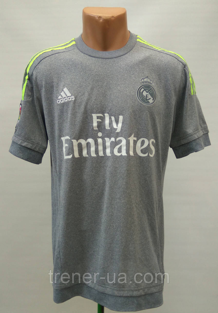 Футболка доросла в стилі Adidas Real Madrid сіра