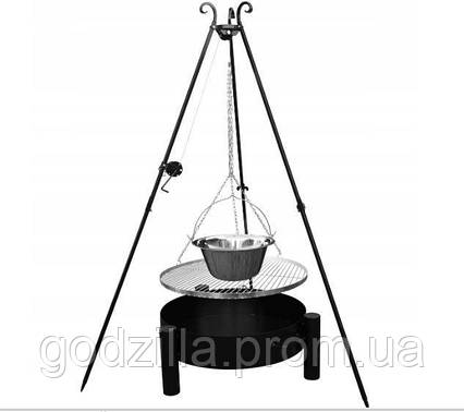 Садовий гриль INOX 70 см + казанок