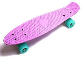 Скейт "Penny Board" Ліловий колір. Блискучі колеса.