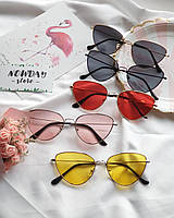 3 цвета Женские солнцезащитные очки кошачий глаз красные розовые чёрные