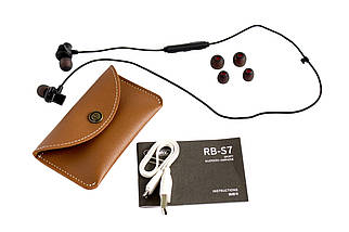 Bluetooth-навушники Remax RB-S7 Sporty Earphone, стерео гарнітура білі / чорні, фото 3