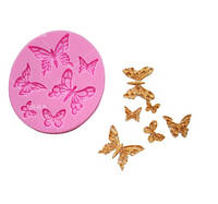 Молд кондитерский "Бабочки" - размер молда 7,5*8,5см, силикон