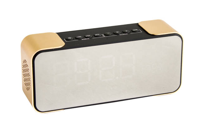 Портативна Bluetooth колонка РТН-305 + годинник + будильник, фото 2