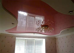 Криволінійна глянсова натяжна стеля