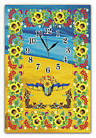 Часы настенные стеклянные с символикой Украины Т-Ок 013 SG-40061