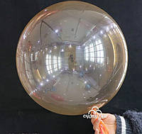 Баблс прозрачный воздушный шар бобо кристалл апельсин bubble 45 см