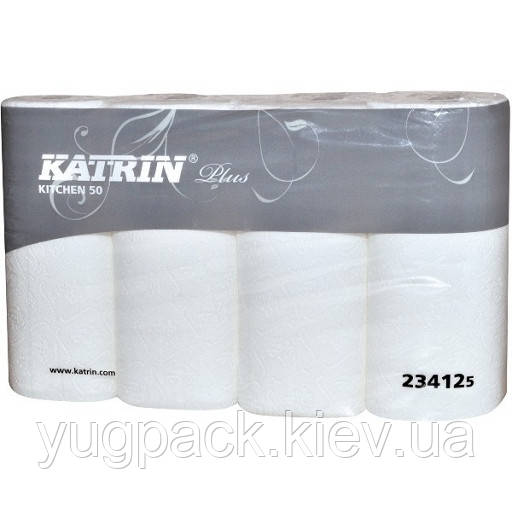 Паперові рушники Katrin Classic Kitchen у рулонах білі (cell, rec)
