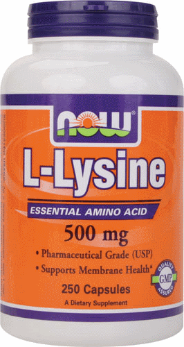 Л Лізин Now Foods L-Lysine 500 mg 250 Caps