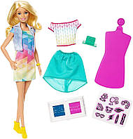 Лялька барбі Крайола дизайнер одягу розмальовка одягу Barbie Crayola Color Stamp Fashion Doll